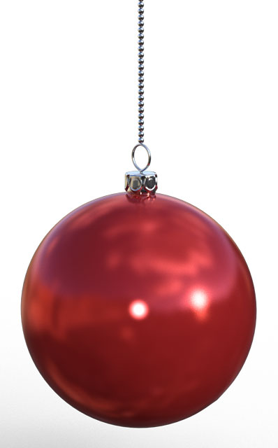 rote Weihnachtskugel